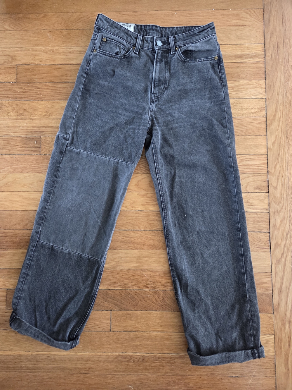 Black Denim Patchwork Jeans